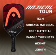 Vợt Pickleball Radical Tour Graphite